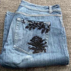 WHBM embroidered jeans
